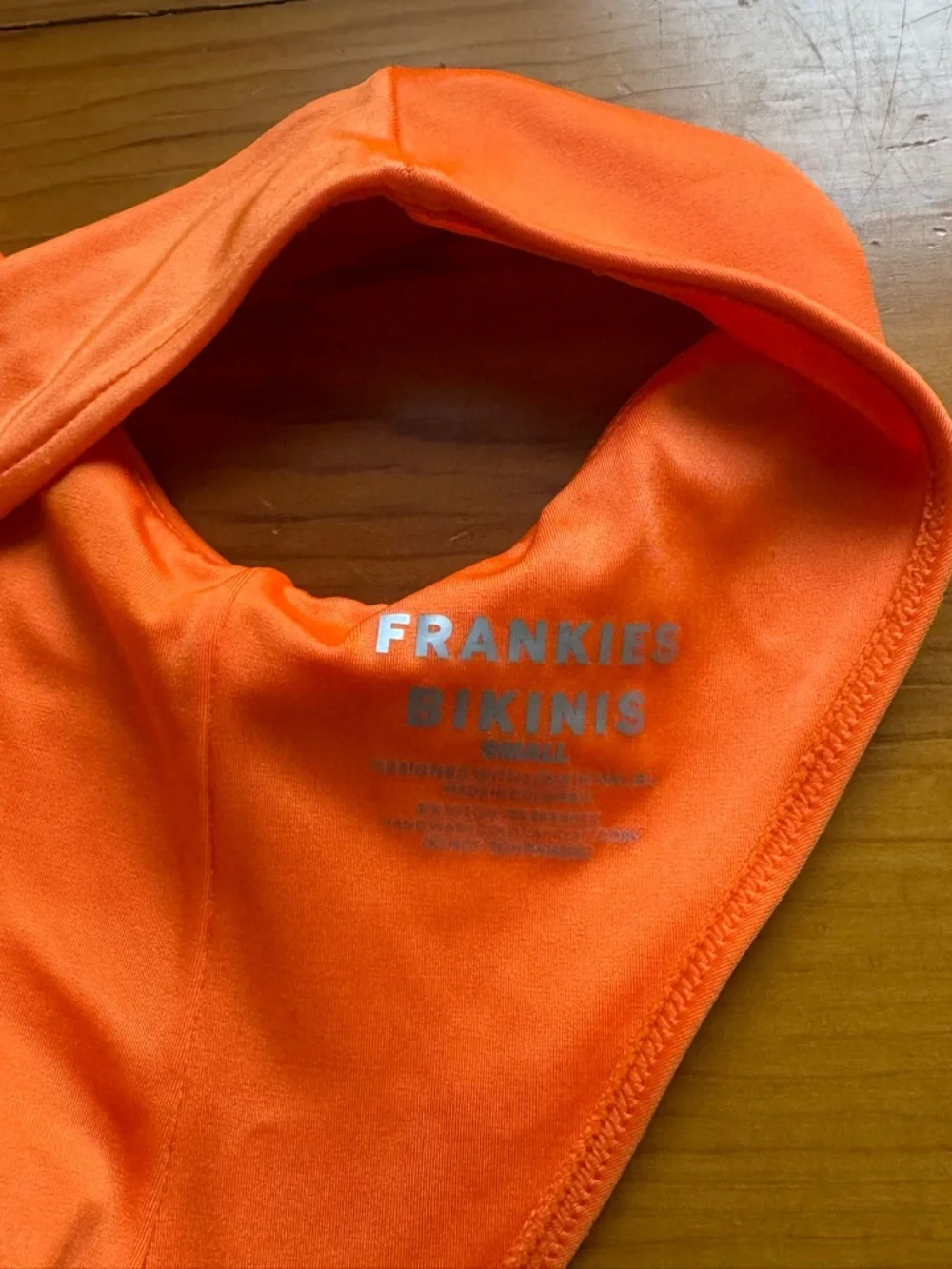 Frankies Bikinis | Orange Rash Guard Swim Set | Surf Tee + High Cut Bottoms S/M